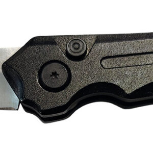 Xcaliber Knife Company Switch Blade 3.50" Folding Tanto Plain Stainless D2 Steel Blade, 4.75" Black Aluminum Handle