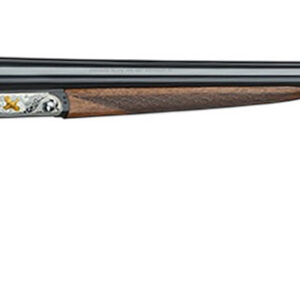 F.A.I.R. FRISSL1228 Iside Select 12 Gauge Break Open 2rd 28" Black Side By Side Barrel, Polished Silver w/Gold Inlay Receiver, English Style Oiled Walnut Stock, Technichoke XP50 Choke System