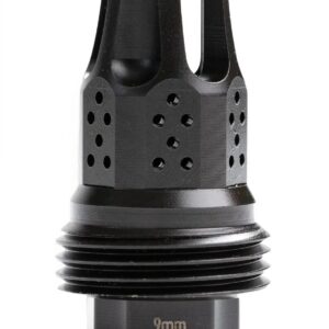 Jk Armament JKMDHDCF14 War Eagle Compensator/Flash Hider Black Nitride Stainless Steel 1/2"x28 Threads 9mm