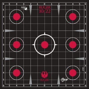 Allen 27991 Ruger 10/22 Adhesive Target Black/Red 5Pack