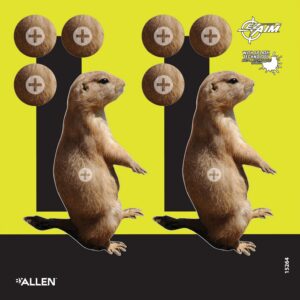 Allen 15264 EZ Aim Splash Reactive Target Prairie Dog Hanging Paper 8"x8" Multi-Color 6Pack