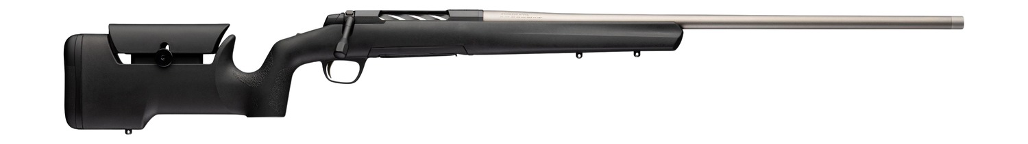 Browning 036120298 X-Bolt 2 Special Max LR SPR Full Size 7mm PRC 3+1 24" Matte Stainless Heavy Sporter Threaded Barrel, Matte Stainless Stainless Steel Drilled & Tapped Receiver, Black Adjustable Max