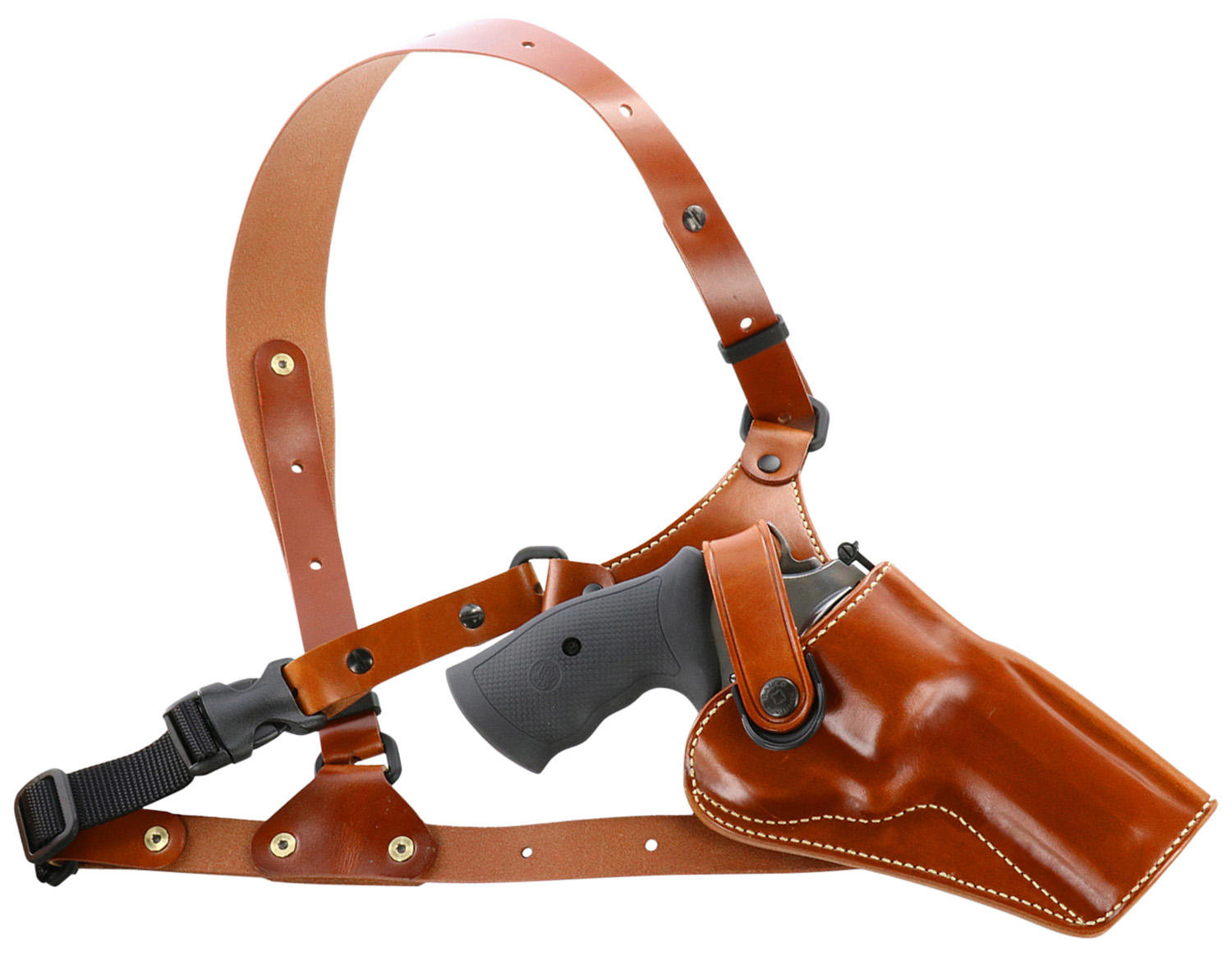 Galco GA194 Great Alaskan Size Fits Chest Up To 54" Tan Leather Shoulder/Torso Strap Fits Ruger RedHawk Fits Ruger GP100 Right Hand