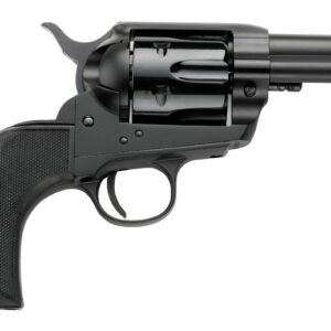 Pietta PFI38ALLOYAS312CB 38 Super 6 Shot 3.50" Matte Black Steel Frame & Barrel, Black Checkered Grip
