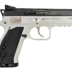 CZ-USA 86156 Shadow 2 Compact Frame 9mm Luger 15+1 4" Stainless Black Optic Ready/Serrated Slide, Silver Aluminum Frame w/Beavertail & Picatinny Rail, Black Duralumin Grip