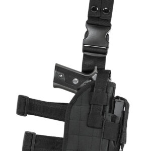NcStar CVDLHOL2954B Drop Leg Leg Black PVC Fabric Leg Fits Full Size Semi-Auto Fits Compact Semi-Auto Right Hand