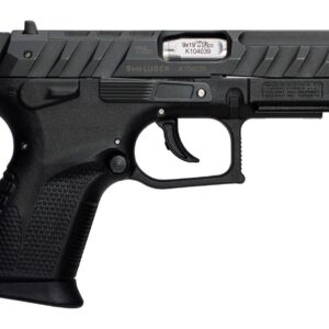 Grand Power 8588005944663 P1S Mk23 9mm Luger 12+1 3.66" Stainless Rotating Barrel, Black Optic Ready/Serrated Slide, Black Frame w/Accessory Rail, Checkered Grip, Ambidextrous