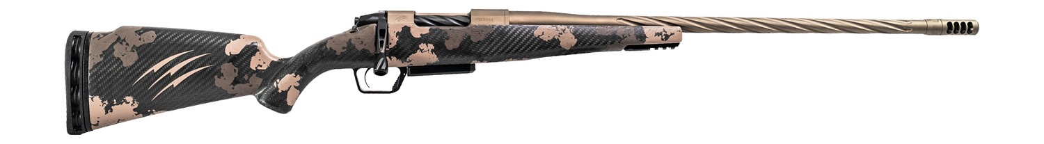 Fierce Firearms ROGSSX65PRC20BRS Twisted Rogue XP 6.5 PRC 3+1 20" Smoked Bronze Cerakote Spiral Fluted Threaded Stainless Steel Barrel, Drilled & Tapped Receiver, BiPod Rail Forend, Sonora Ambush Camo