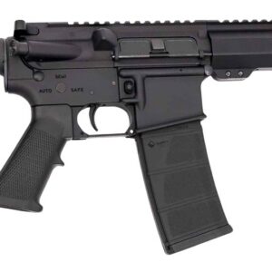Andro Corp Industries 30010HB ACI-15 Halo 300 Blackout 30+1 10" Black Nitride Threaded Barrel, Black Anodized Aluminum Receiver w/Picatinny Rail, M-LOK Handguard, Black Polymer SBA3 Pistol Brace, A2 G