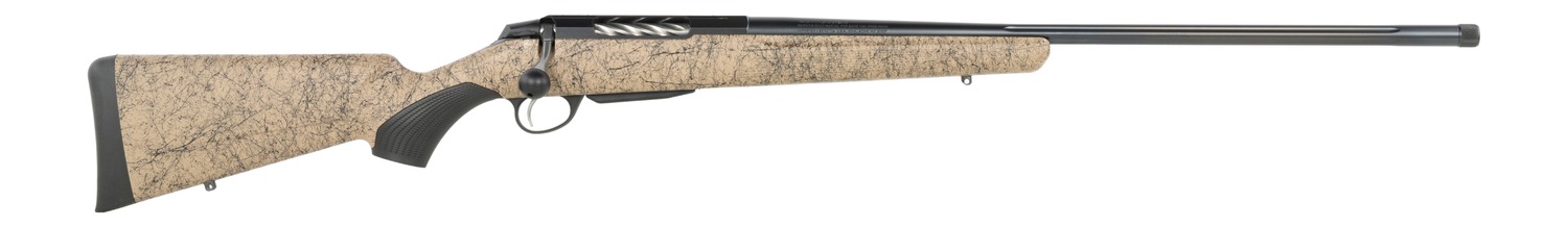 Tikka JRTXRT324 T3x Roughtech 6mm Creedmoor 3+1 22" Black Fluted Threaded Barrel, Black Steel Drilled & Tapped Receiver, Tan Roughtech Synthetic Stock