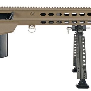 Barrett 20186 M107A1 50 BMG 10+1 20" Fluted Barrel, Flat Dark Earth Receiver w/Picatinny Rail, M-LOK Handguard, QD BiPod Forend, Black Polymer Grip