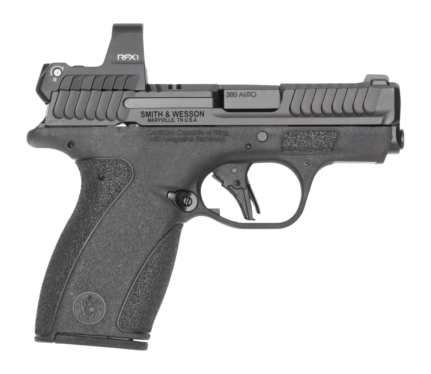 Smith & Wesson 14786 Bodyguard 2.0 w/Optic Micro-Compact 380 ACP 12+1 2.75" Black Armornite Barrel, Black Armornite Stainless Steel Serrated w/Viridian RFX1 Green Dot Slide, Black Polymer Frame, Textu