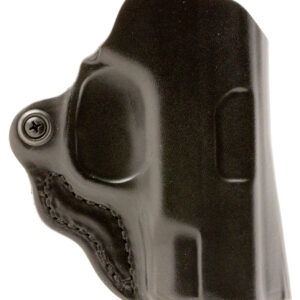 DeSantis Gunhide 019BA8BZ0 Mini Scabbard OWB Black Leather Compatible w/Glock 43, Belt Slide Mount, Right Hand