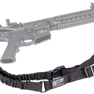 M&P Accessories 110030 Single Point Sling Kit Black Nylon w/ Adjustable Bungee Design for AR Platform