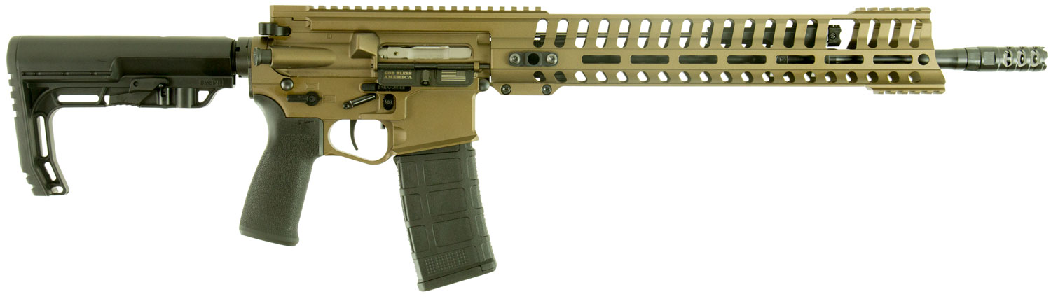Patriot Ordnance Factory 01145 P415 Edge 223 Rem,5.56x45mm NATO 16.50" 30+1 Burnt Bronze Rec Black 6 Position MFT Stock/Grip