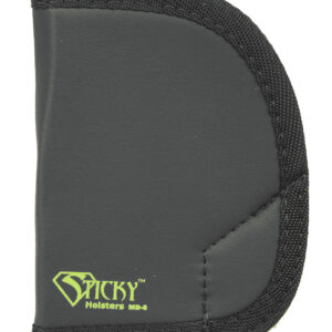 Sticky Holsters MD6 MD-6  Black/Green Latex Free Rubber Fits Ruger SP101 Ambidextrous