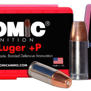 Atomic Ammunition 00454 Match Precision Craft 9mmLuger +P 124gr Bonded Match Hollow Point 20 Per Box/10 Case