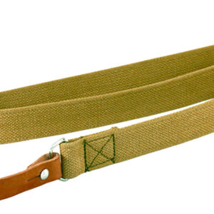 Aim Sports PJSSL Heavy Duty made of Olive Canvas with Leather Trim, 20"-42" OAL & Heavy Duty Design for AK-Platforms