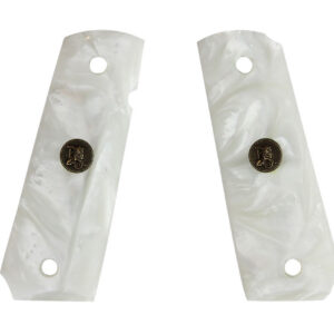 Pachmayr 62001 Custom Grip White Simulated Pearl Panels for 1911 with Ambidextrous Safety