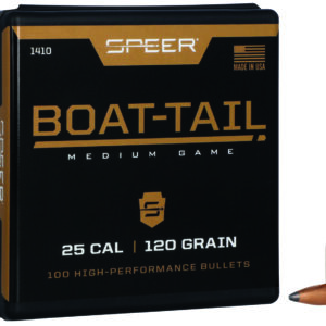 Speer 1410 Boat-Tail 25Cal 120gr Jacketed Soft Point Boat Tail 100 Per Box/5 Case