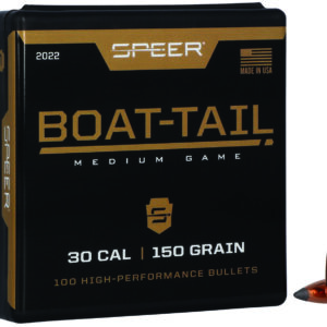 Speer 2022 Boat-Tail 30Cal 150gr Jacketed Soft Point Boat Tail 100 Per Box/5 Case