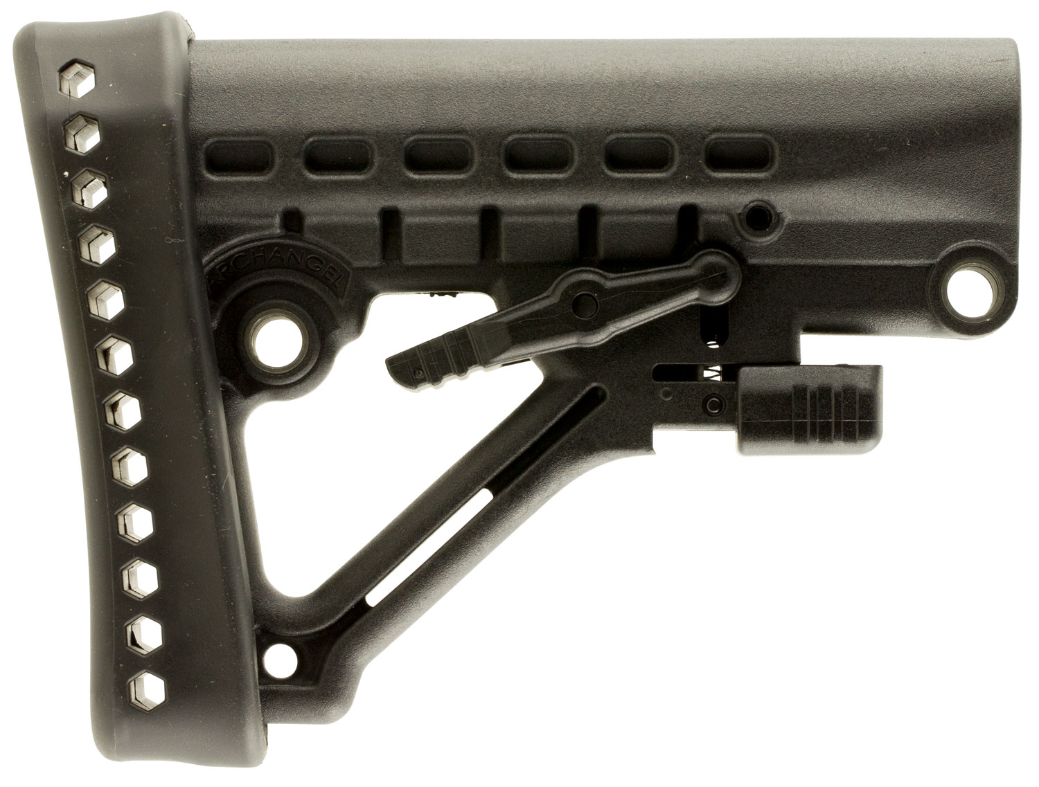 Archangel AA120 Heavy Duty Black Synthetic, 6 Position, Fits AR-Platform with Commercial Tube