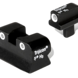 Trijicon 600145 Bright & Tough Night Sights Green/Tritium White Outline Front Sight-Green/Tritium White Outline Rear Sight Colt 1911 0.055 Tang