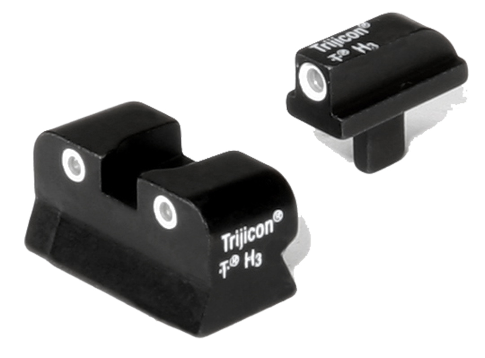 Trijicon 600145 Bright & Tough Night Sights Green/Tritium White Outline Front Sight-Green/Tritium White Outline Rear Sight Colt 1911 0.055 Tang
