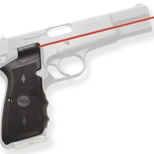 Crimson Trace 011170 Lasergrips Fits Browning Hi-Power, Red Laser 633nM Wavelength 5mW Output, Black Polymer