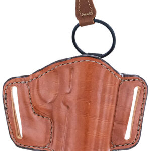 Bianchi 19256 105 Minimalist OWB Size 14 Tan Leather Belt Slide Compatible w/Sig P365/Glock 42/Bersa Thunder/S&W 1911 Belt Up to 1.75" Wide Right Hand