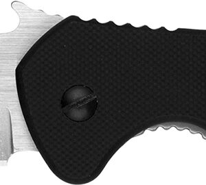 Kershaw 6034T CQC 7K 3.25" Folding American Tanto Plain Satin/Stonewashed 8Cr14MoV SS Blade Bead Blasted/Black G10/SS Handle Includes Pocket Clip