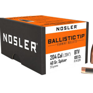 Nosler 52111 Ballistic Tip 204Ruger 40gr Spitzer 100/Box