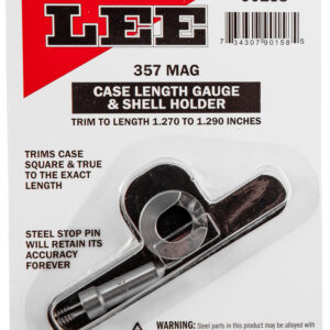 Lee Precision 90158 Case Length Gauge Silver, 357 Mag, Steel Works With Cutter/Lock Stud Includes Shell Holder