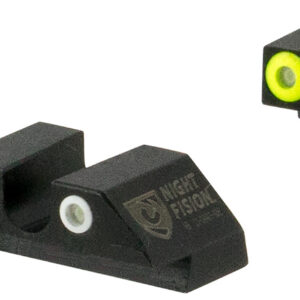 Night Fision GLK002007YGW Tritium Night Sights For Glock Green Tritium Yellow Outline Front Sight- Green Tritium White Outline Rear Sight Glock 20/21/29/30/36/40/41