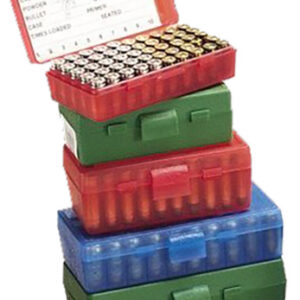 MTM Case-Gard P509M10 Case-Gard P-50 Multi-Caliber Handgun Green Polypropylene 50rd