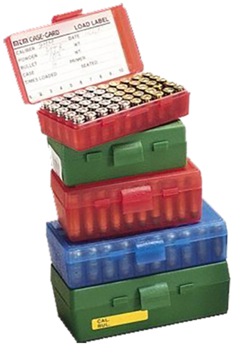 MTM Case-Gard P509M10 Case-Gard P-50 Multi-Caliber Handgun Green Polypropylene 50rd