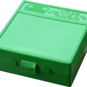 MTM Case-Gard P1004410 Ammo Box Flip-Top Multi Caliber Green Polypropylene 100rd