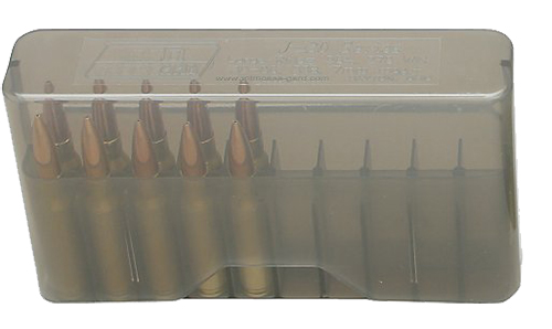MTM Case-Gard J20M41 Slip-Top Ammo Box Multi-Caliber Clear Smoke Polypropylene 20rd