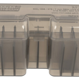MTM Case-Gard RF22SM41 Ammo Box Flip-Top Multi Caliber Rifle Clear Smoke Polypropylene 22rd