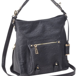Bulldog BDP053 Hobo Purse w/Holster Black Leather Most Sm Pistols & Revolvers Right Hand