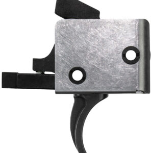 CMC Triggers 92501 Drop-In Single-Stage Curved Trigger w/ 4-4.50 lbs Draw Weight & Black/Silver Finish