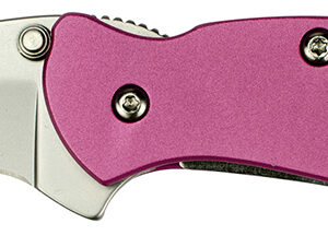 Kershaw 1600PINK Chive 1.90" Folding Drop Point Plain Bead Blasted 420HC SS Blade Pink Anodized Aluminum Handle Includes Pocket Clip
