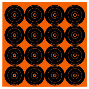Birchwood Casey 36348 Big Burst Revealing Target Self-Adhesive Paper Black/Orange 3" Bullseye 48 Pack