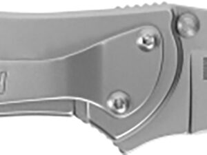 Kershaw 1660 Leek 3" Folding Drop Point Plain Bead Blasted 14C28N Steel Blade, Bead Blasted 410 Stainless Steel Handle Includes Pocket Clip