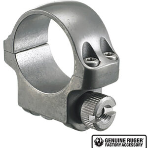 Ruger 90293 3KTG Scope Ring Silver 1" Low