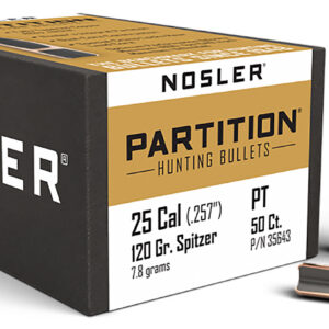 Nosler 35643 Partition 25Cal 120gr Spitzer 50/Box