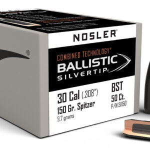 Nosler 51150 Ballistic Silvertip 30Cal 150gr Spitzer 50/Box