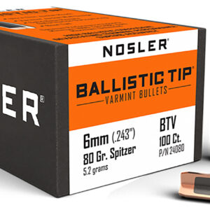 Nosler 24080 Ballistic Tip 6mm 80gr Spitzer Point 100/Box