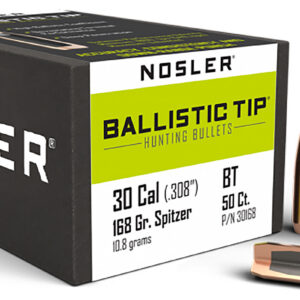 Nosler 30168 Ballistic Tip 30Caliber 168gr Spitzer 50/Box