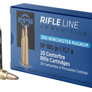 PPU PP3003 Standard Rifle 300WinMag 180gr Soft Point 20 Per Box/10 Case